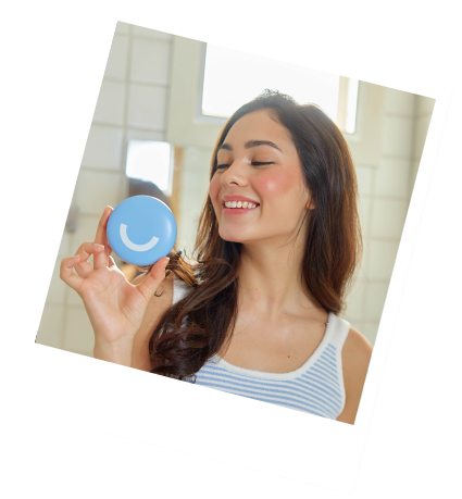 Girl Smiling with Dr Clear Aligners Invisible Braces Treatment Box